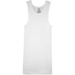 George Mens Top Size XL White A-Shirts Tank 6-Pack Cotton Tag Free Casual Basic