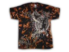 Tie-Dyed T-Shirt Foil Designer Dynasty Couture Blk/Org