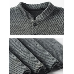 Men’s Striped Short Sleeve T Shirt with For Henry Collar Hong Kong Design M-5XL