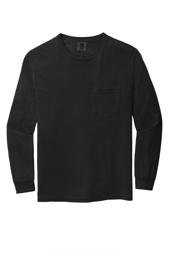 100% Cotton Comfort Colors Long Sleeve Pocket T-shirt Style 4410 Small-2X Large