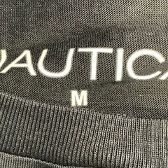 Nautica Mens Long Sleeve Crew Neck Straight Hem Navy Blue T Shirt Size Medium