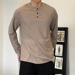 Men Casual Long Sleeve Training Top for Sports Fitness and Solid Color