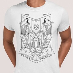 #26 Bear Men’s T-shirt, Bear Art Print Mens Tshirt, Black And White Woodland Men