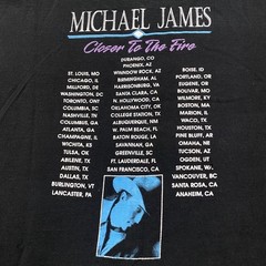 Vintage Michael James Shirt Mens XL Black 90S Country Closer To The Fire Tee USA