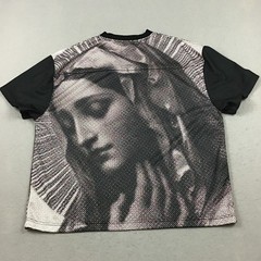 PacSun Jersey Men Large Black Pacific Palisades Religious Graphic Soccer Shirt L