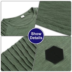 Mens Muscle T Shirt Slim Fit Top Gym Crew Neck Long Sleeve Plain Tee Shirt UK