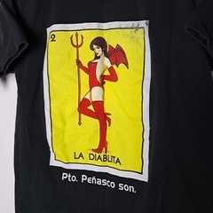 Yazbek T-Shirt Mens Medium Black Heavy Weight Short Sleeve “LA DIABLITA”