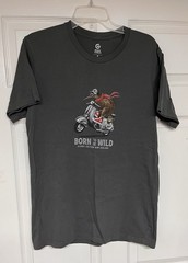 Global Culture Born to be Wild Kiwi Riding Moped Tshirt Size M New Zealand