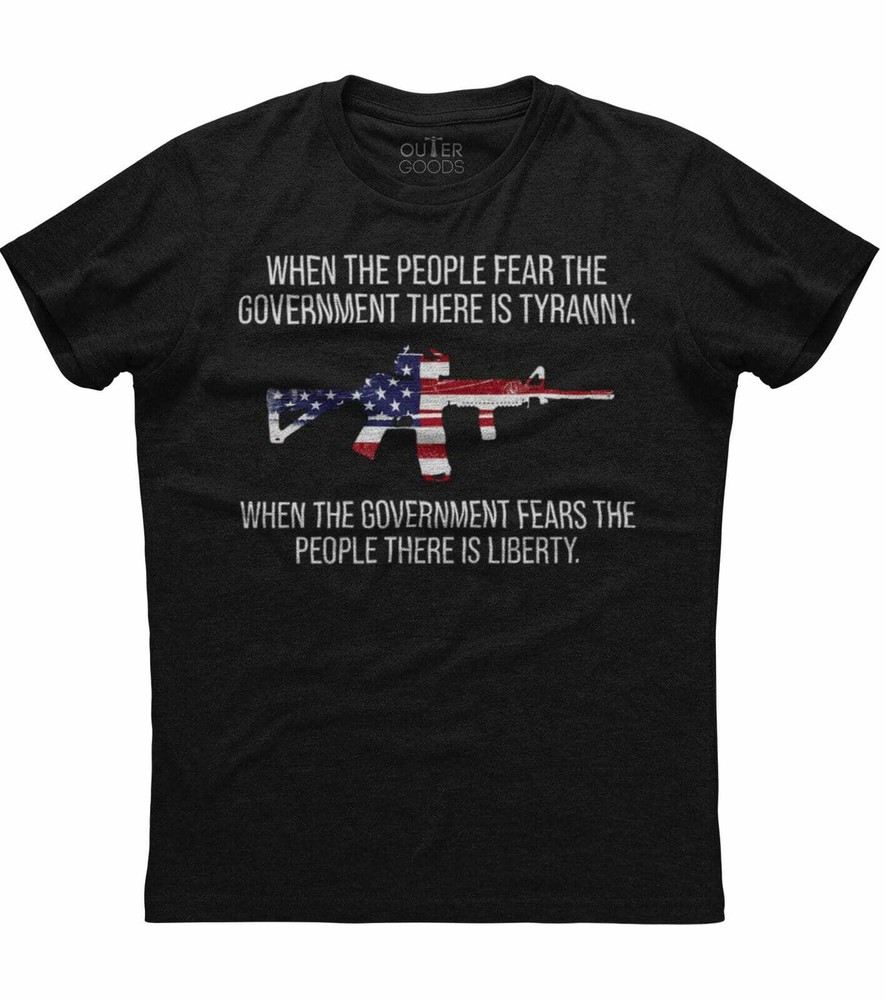 When The People Fear The Government There Is Tyranny, Men’s New Black T-shirt