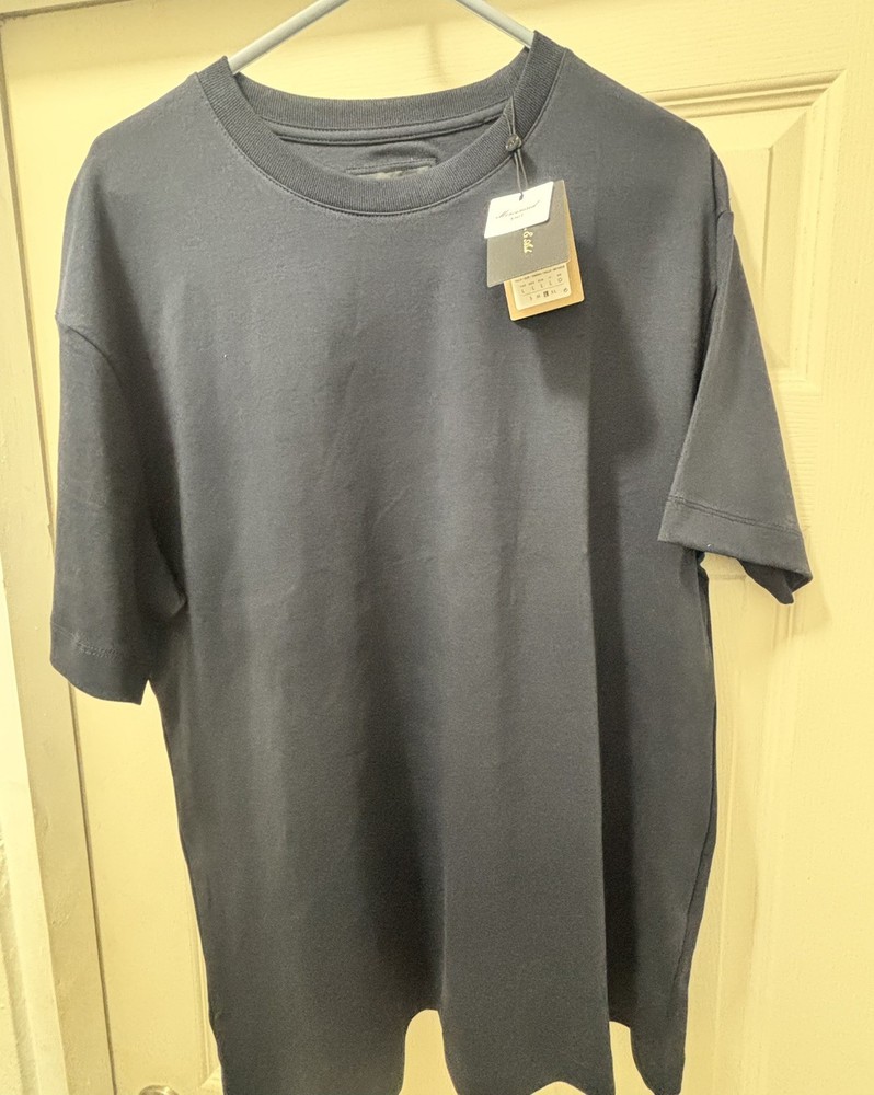 NEW Porter & Ash Men’s Large Dark Navy Blue Crew Neck T-Shirt Comfort Fit NWT