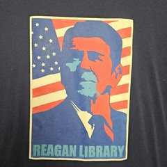 Ronald Reagan T Shirt Reagan Library Men Large Cotton Blue