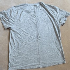 Men’s Gray Solid Jersey T-Shirt, Crew Neck Short Sleeve, Size S Regular Fit