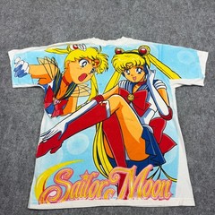 Vintage WILD OATS Sailor Moon All Over Print T-Shirt