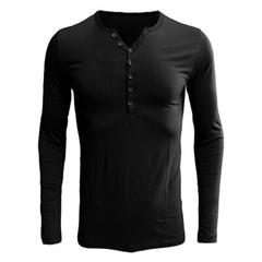 Zonbailon men’s T-shirt long sleeve Slim-Fit V Neck clothing bottoming Shirt