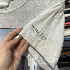 Winter Park Colorado Skiing How To Turn And Stop Men’s T-Shirt Size XL Grey 2000