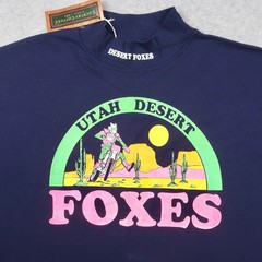 VTG 90s Country Cottons Utah Desert Foxes Mock Neck T Shirt XL Motocross USA NWT