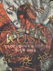 Rush Clockwork Angels Tour T-Shirt Faded 2012 Rock Band Double Sided Streetwear