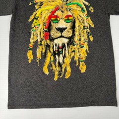 2 Monkeys Shirt Men Medium Reggae Lion Rasta Dread Sunglass Work Party Core Ex