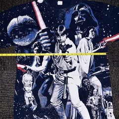 Star Wars War Of Wars Allover Print Tee T-Shirt Tee Yoda Luke Darth Vader R2D2