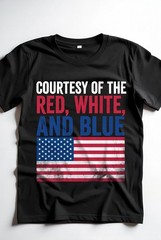 Courtesy of the Red White and Blue Patriotic American Flag T-Shirt