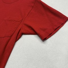 Vintage 1980s red cotton blank pocket tee