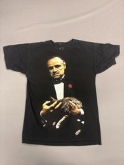 American Classics The Godfather Black Graphic Print Crew Neck T-Shirt SM Cotton