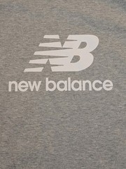 New Balance Logo T Shirt Dad Shirt Mens Small Grey Stacked NB Graphic Tee NWT