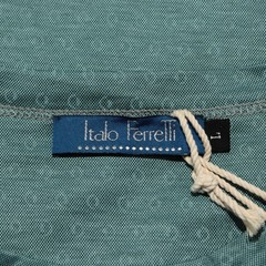 Italo Ferretti NWT Short Sleeve Crew Neck T-Shirt Size L in Green 100% Cotton