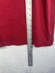 Lands’ End Shirt Mens Large Red Long Sleeve Mock Neck 1/2 Zip Casual Top