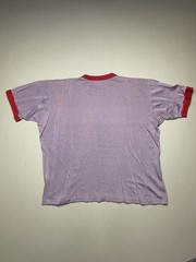 True Vintage 1970s Tribune Newspaper Ringer T-Shirt Single Stitch Acrylic Boxy