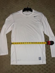 Nike Pro Combat Dri-Fit Men’s Size XL White Compression Training Gym Long Sleeve