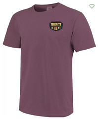Comfort Colors Men’s Yosemite National Park T-Shirt M Berry Rustic Sunset Shield