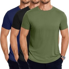 24 Pack BILLIONHATS Mens Cotton Short Sleeve Lightweight T-Shirts, Tees ( 3XL)
