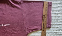 Comfort Colors Merrill Lynch T-Shirt Mens Medium Maroon Corporate Bull Logo Tee