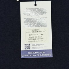MIDA Undici Premium Cotton T-Shirt Men’s M Navy Blue Made in Italy NWT