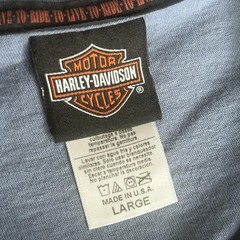 Harley-Davidson Shirt Mens Large Blue Let The Good Times Roll Lone Wolf Spokane