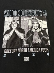 Suicide Boys G59 2024 Greyday North America Tour Concert Tee T Shirt Black Large