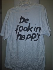 Yungblud Official Merchandise Be Fookin Happy Pink Face Tee Shirt Size XL