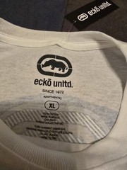 ECKO UNLTD x JT Racing size XL Double Side Graphic T-shirt White/Blue.