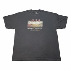 Extra Large Rush Snakes & Arrows World Tour 2007 Band Faded Black Concert Shirt