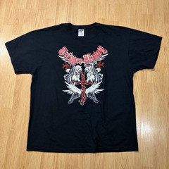 Men’s Y2k Trigger Happy Gun Graphic Grunge Design Black Shirt Men’s XL