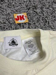 NEW Disney Shirt Adult Small Beige Red Mickey Mouse Stitch Peter Pan Christmas