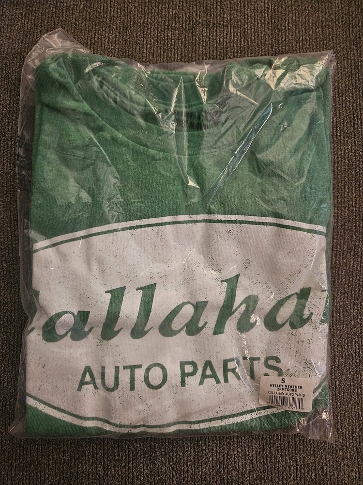 Tommy Boy Movie Shirt Calahan Auto Parts Green Sz. Small Sealed New Rare!🎬💚🚗