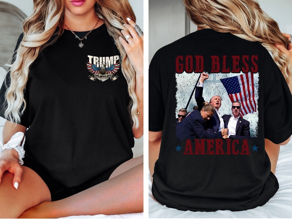 Trump You Missed Me 45 47 MAGA Never Surrender Legend Flag Eagle Fight T-Shirt