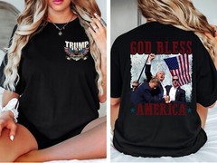 Trump You Missed Me 45 47 MAGA Never Surrender Legend Flag Eagle Fight T-Shirt