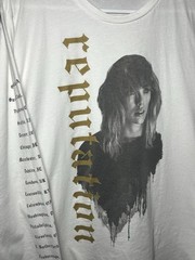 Taylor Swift Shirt Mens Large White Long Sleeve Reputation Stadium Tour Graphic