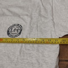 Vintage Lee Jeans Sports Shirt Men’s Size Large Gray Short Sleeves 100% Cotton