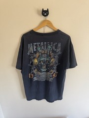 1997 Metallica Pushead Faded Black Vintage Doubled Sided Band T Shirt Size XL