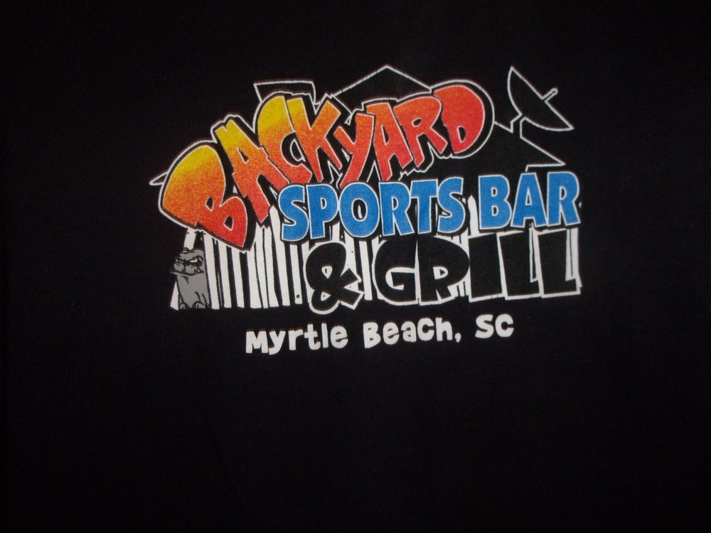 Myrtle Beach SC Backyard Sports Bar M black jersey