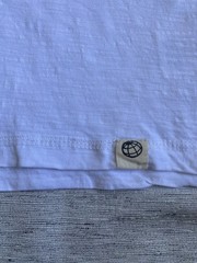Free Planet Men’s White Henley T-Shirt XL USA Patch Cotton Short Sleeve NWOT